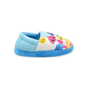 Baby Shark Toddler Kids Plush Aline Slippers (Blue, 5-6 M US Toddler)