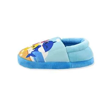 Baby Shark Toddler Kids Plush Aline Slippers (Blue, 5-6 M US Toddler)