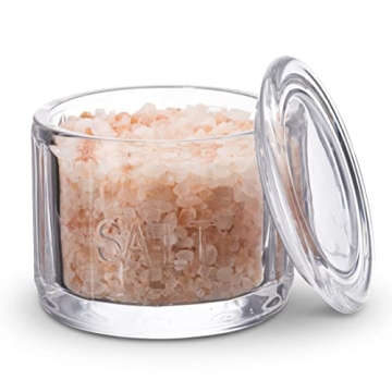 KooK Glass Salt Cellar for Spices, Stylish and Durable
