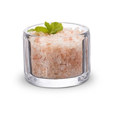 KooK Glass Salt Cellar for Spices, Stylish and Durable