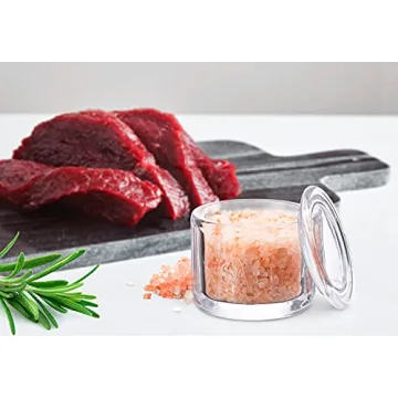 KooK Glass Salt Cellar for Spices, Stylish and Durable