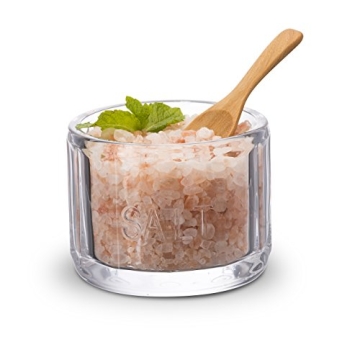 KooK Glass Salt Cellar for Spices, Stylish and Durable