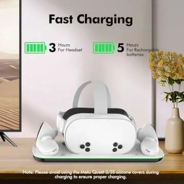 DOBE FOMIS ELECTRONICS Charging Dock: Fast Charge for Meta Quest 3/3S with Rechargeable Batteries