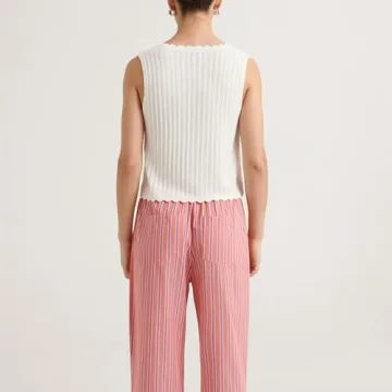 Stylish LouVasabuce Women V-Neck Crop Top for Summer