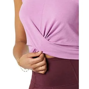 Core 10 Women's Pima Cotton Blend Knot Front Yoga Tank