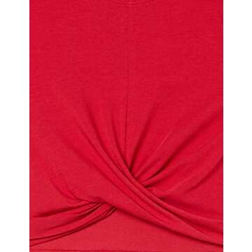 Core 10 womens Pima Cotton Blend Knot Front Cropped Yoga Tank