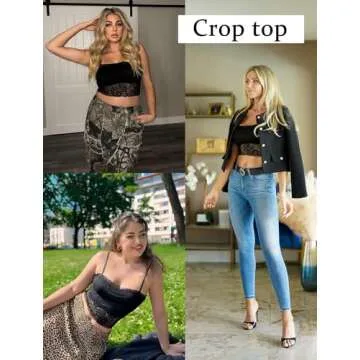 Avidlove Camisole for Women Floral Lace Fitness Casual Basic Crop Tops (Black Large)