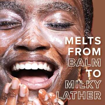 Farmacy Makeup Remover Cleansing Balm - Clearly Clean Sensitive Skin Makeup Remover + Oil Based Cleanser - Gentle Exfoliating Double Cleanser - Melts From Balm to Milky Lather (50ml)