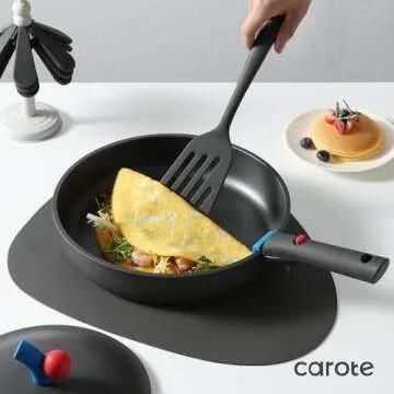 CAROTE 24pcs Nonstick Cookware Set - Space Saving & Stylish