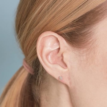 Elegant 14K White Gold Diamond Accent Earrings for Gifts