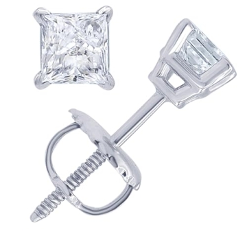 Elegant 14K White Gold Diamond Accent Earrings for Gifts