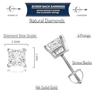 Elegant 14K White Gold Diamond Accent Earrings for Gifts