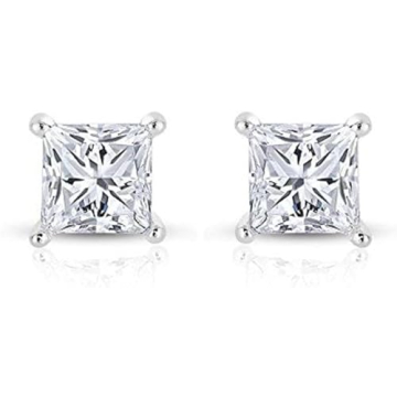Elegant 14K White Gold Diamond Accent Earrings for Gifts
