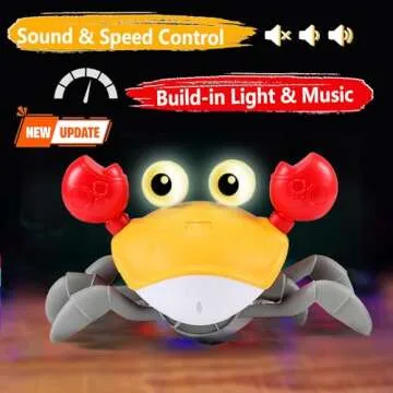 Crawling Crab Baby Toy with Lights & Music for Babies