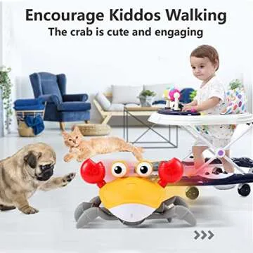 Crawling Crab Baby Toy with Lights & Music for Babies