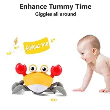 Crawling Crab Baby Toy with Lights & Music for Babies
