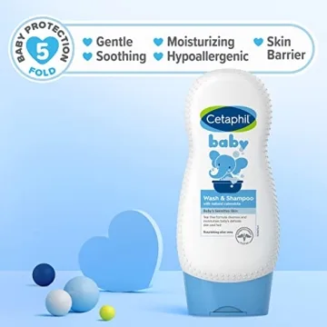 Cetaphil Baby Wash & Shampoo Pack of 2, Gentle & Moisturizing
