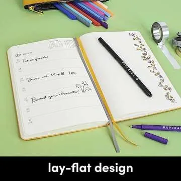 PAPERAGE 2024 Weekly & Monthly Hardcover Planner (Black), 12 Month (January 2024 - December 2024), 5.7 in x 8 in, Weekly & Monthly Spreads, Includes Additional Note Pages, Back Pocket & Trackers