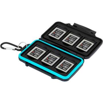Ruggard Leda Memory Card Case for 6 XQD or CFexpress Cards (Black)