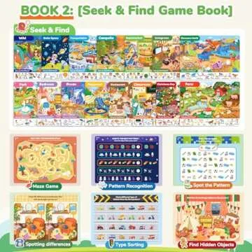 JoyCat Preschool Learning Activities Set (2-Pack) – Seek & Find Game Books and Letters Numbers Handwriting Practice Tracing Workbooks for Toddlers & Kids, Birthday Gifts for Girls and Boys Ages 3-5