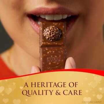 Ferrero Rocher Premium Chocolate Bars, 8 Pack, Milk Chocolate Hazelnut & Almond, Luxury Chocolate, Individually Wrapped Holiday Treats, 3.1 oz Each