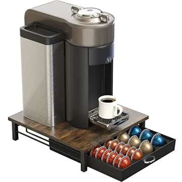 DecoBrothers Elegant Vertuo Pod Holder Drawer, 24 Large or 48 Small Nespresso Capsule Storage