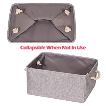 Organize with TENABORT 5 Pack Large Storage Basket Bin