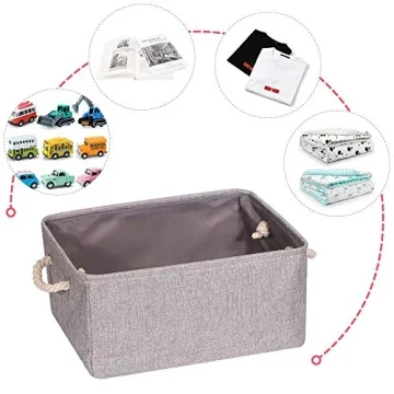 Organize with TENABORT 5 Pack Large Storage Basket Bin