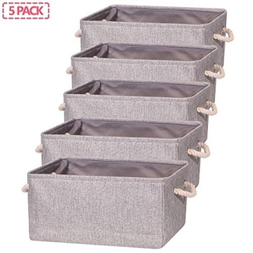 Organize with TENABORT 5 Pack Large Storage Basket Bin