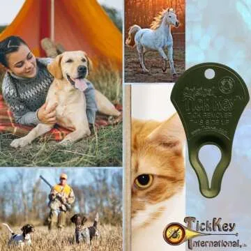The Original Tick Key -Tick Detaching Device - Portable, Safe and Highly Effective Tick Detaching Tool - 3 Pack (Earth)