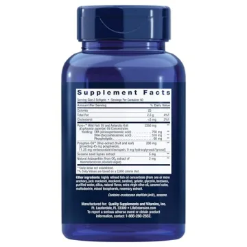 Life Extension Super Omega-3 Fish Oil with Krill and Antioxidants