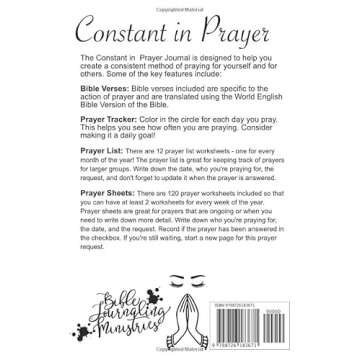 Constant in Prayer Journal – A Guided Journey to Deeper Faith and Reflection