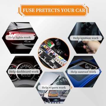 Liamner 120 Pieces Mini Fuse Kit, Car Fuse Assortment Kit, Kit-Mini Fuses, Mini Blade Fuses Automotive for Car, RV, Truck, Marine, Motorcycle, Auto Accessories(2A/3A/5A/7.5A/10A/15A/20A/25A/30A/35A)