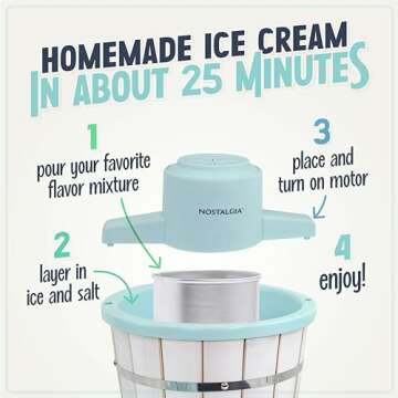Nostalgia Electric Ice Cream Maker Easily Makes Homemade Treats