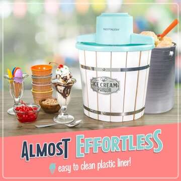 Nostalgia Electric Ice Cream Maker Easily Makes Homemade Treats