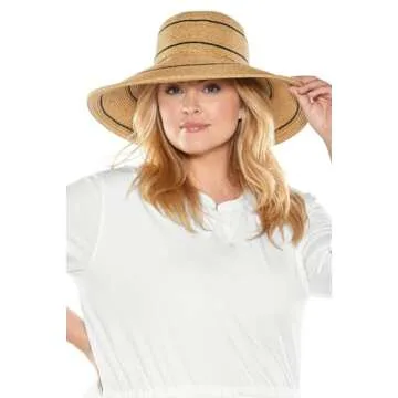 Coolibar Women’s Aubrey Wide Brim Beach Hat - Sun Safe Style