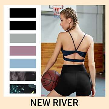 TNNZEET 7 Pack Biker Shorts for Women - 5''/8''/3'' High Waisted Workout Tummy Control Spandex Gym Shorts for Yoga Athletic