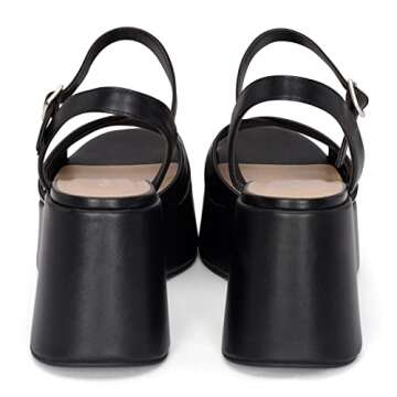 Chariot & Co -Daystar- Womens Open Toe Ankle Strap Wedges Heels Platform Trendy Summer Sandals