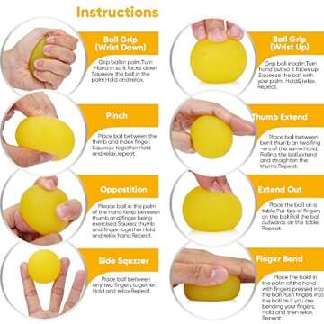 FMELAH Stress Relief Hand Therapy Balls Set for Adults