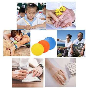 FMELAH Stress Relief Hand Therapy Balls Set for Adults