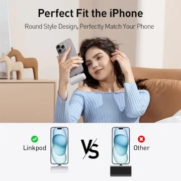 LinkPod Mini Portable Charger, 15W USB C Small Power Bank Fast Charging Docking 3500mAh Battery Pack Compatible with iPhone 15/15 Plus/15 Pro/15 Pro Max Series,iPad,Samsung/Huawei Andriod