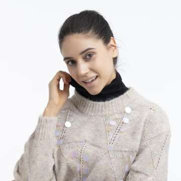 Teemall Women's Faux Turtleneck Dickey Collar Half Top Mock Blouse Neck Cover (3pc)