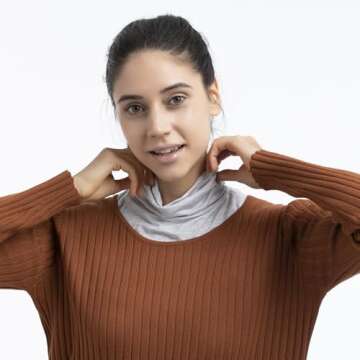 Teemall Women's Faux Turtleneck Dickey Collar Half Top Mock Blouse Neck Cover (3pc)