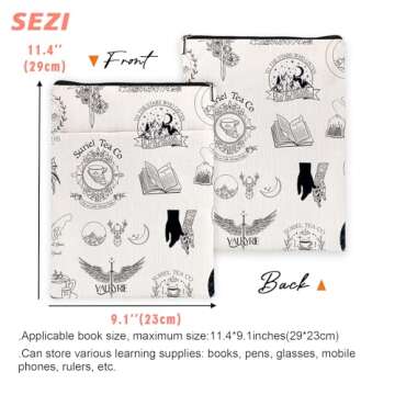 jepuyaya Suriel Tea Co Acotar Book Sack Velaris City of Starlight Book Cover, Book Sleeve for Book L...