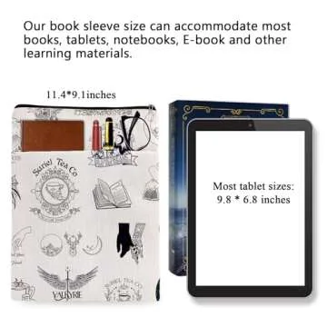jepuyaya Suriel Tea Co Book Sleeve for Book Lovers