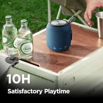 Sanag Portable Speaker, Bluetooth 5.0 Dual Pairing Wireless Mini Speaker, 360 HD Surround Sound & Rich Stereo Bass 24H Playtime IP67 Waterproof for Travel Outdoors Home and Party Blue