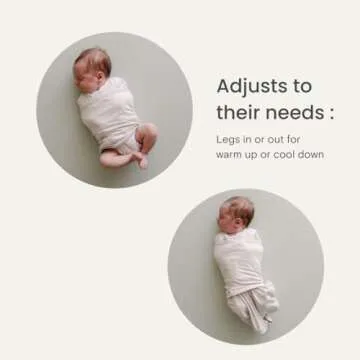 embé 2-Way Starter Baby Swaddle, Newborn Swaddle Sack, Zip & Velcro Baby Wrap, Hip Healthy, Infant, 6-14 lbs, 0-3 Months - Moss