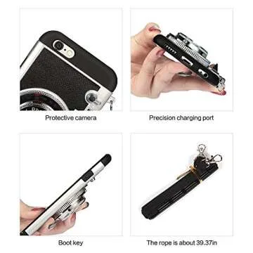 Black Lemon Vintage Camera Case for iPhone 6Plus/6sPlus