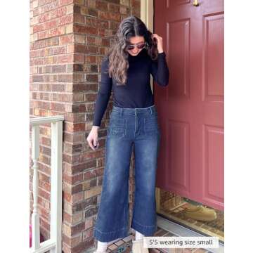 Luvamia Women’s Trendy High Waisted Wide Leg Jeans