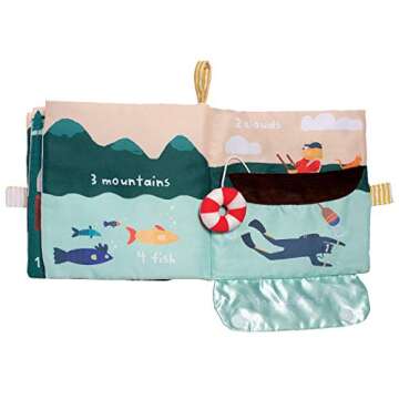 Manhattan Toy Lemon The Bear Camping Soft Activity Book for Toddlers